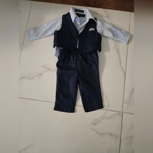 Baby Boys 3-Piece Suit Set 6-9 Months – Shirt, Vest & Pants"